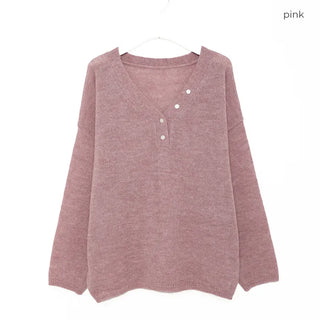 Half-open button knit