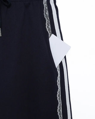 Lace-line sweatpants
