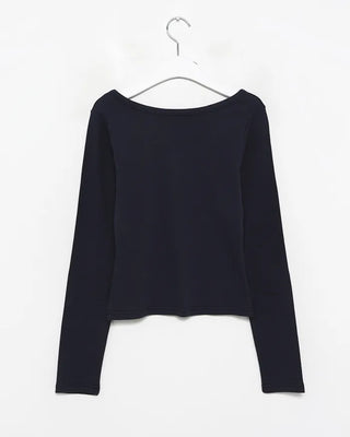 2-Way Neck Slim Long T-Shirt