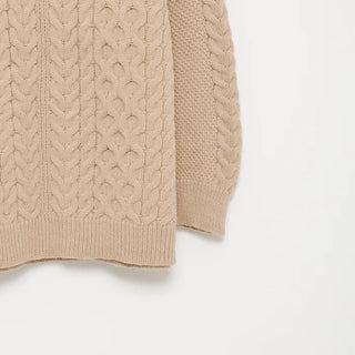 Oversized Cable Knit Round