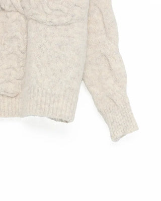 Big ribbon detail long-sleeved knit