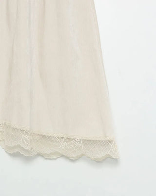 Asymmetrical Lace Midi Skirt