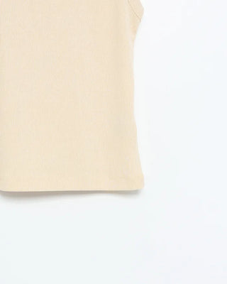 U-neck cropped ribbed tank top