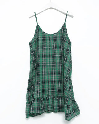 Black Gradient Check Camisole Dress