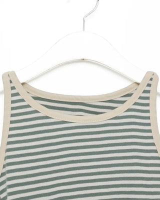 Ringer Cropped Striped Tank Top