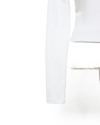 Frilled off-shoulder cropped t-shirt