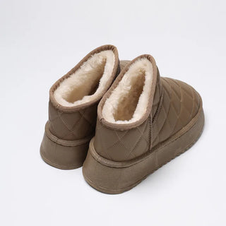 Quilted sheepskin boots