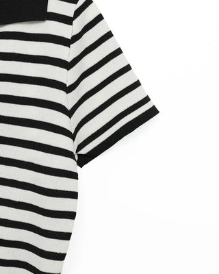 Striped short-sleeve knit