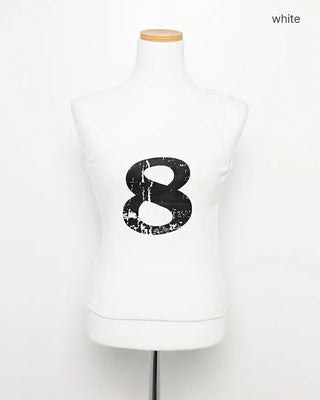 Pigment 8 Lettering One-Shoulder Tank Top