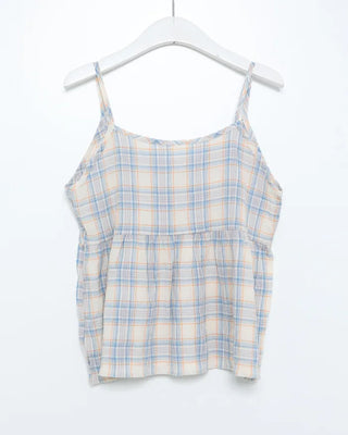 Pastel check camisole blouse