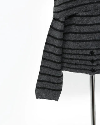 Button-point wide-neck off-shoulder knit