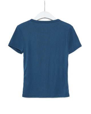 Button-down short-sleeved T-shirt