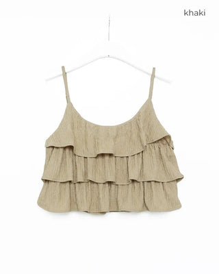 Wrinkle Tiered Camisole & Pants Set