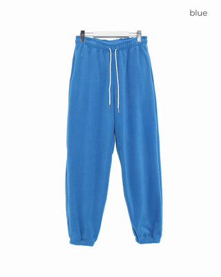 Waist string fleece pants
