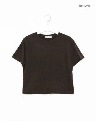 Basic semi-cropped T-shirt