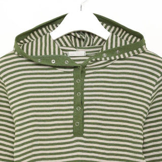 Striped button-down T-shirt