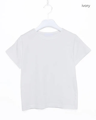 Modal cropped short-sleeved T-shirt