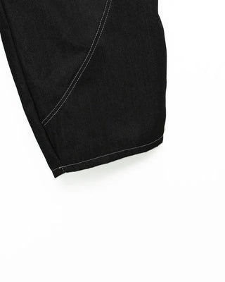 (Unisex) Color-block balloon denim pants