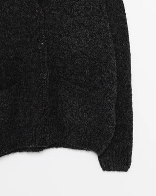 Melange wool loose-fit cardigan
