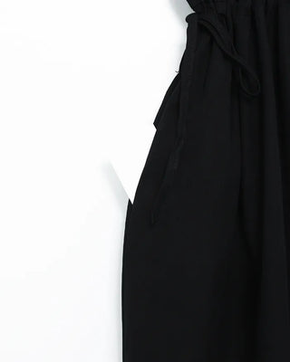 V-neck shirred long dress