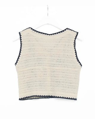 Flower Crochet Knit Vest