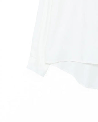 Patch bust pocket round hem shirt