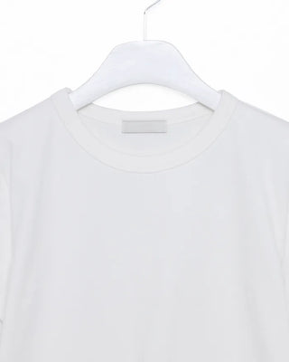 Cropped cotton short-sleeved T-shirt