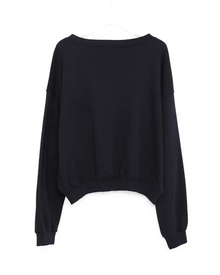 One-shoulder oversized sweatshirt