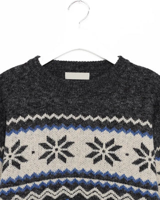 (Unisex) Snowflake Round Neck Knit