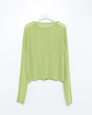 See-through ribbed cardigan