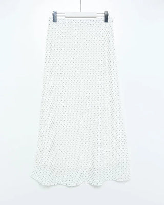 Polka Dot Chiffon Long Skirt