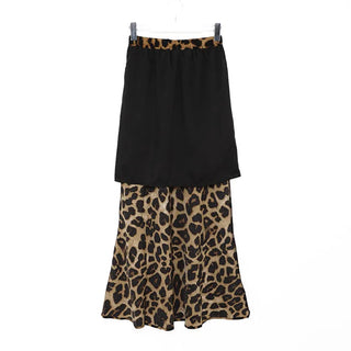 Big leopard mermaid maxi skirt
