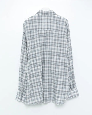Gingham check point long-sleeved shirt