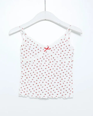 Cherry Camisole & Cardigan Set