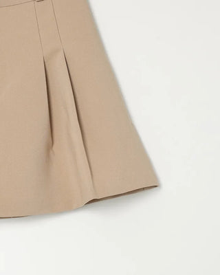 Basic pleated mini skirt