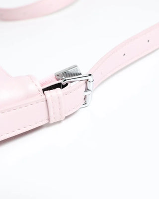 Side buckle point shoulder bag