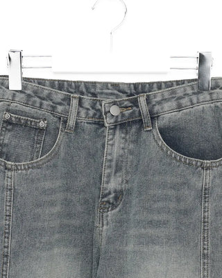 Side yoke seam wide jeans