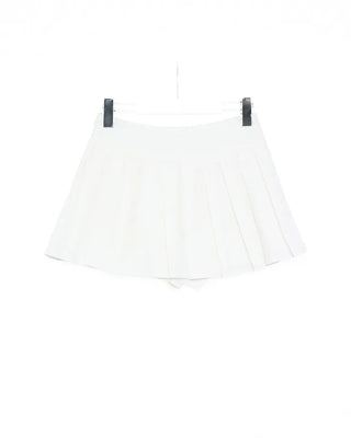 Pleated micro mini skirt pants