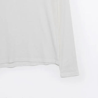 Jewel neck rayon long T-shirt