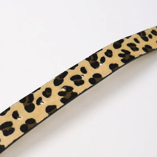 Leopard pattern pin belt