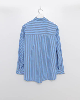 Pencil double stripe side round slit shirt