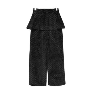 Polka dot flared skirt pants