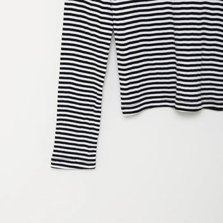 Striped basic long-sleeved T-shirt