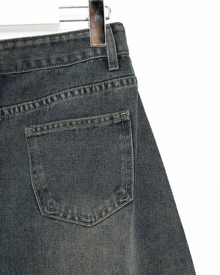 Vintage denim long skirt