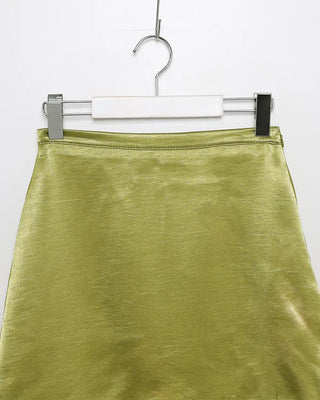 Satin mini skirt