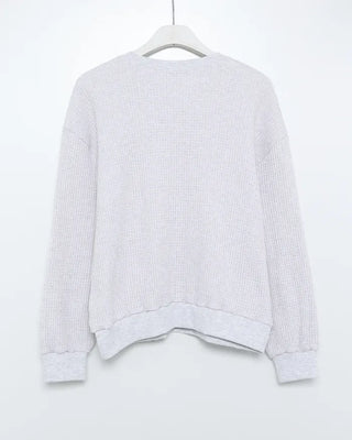 Loose-fit waffle sweatshirt