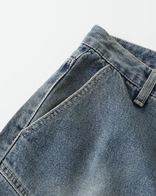 (ORIGINAL) Double Unique Seam Wide Denim Pants