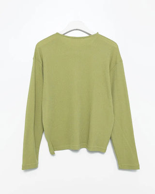 Waffle Semi-Cropped Long-Sleeve T-Shirt