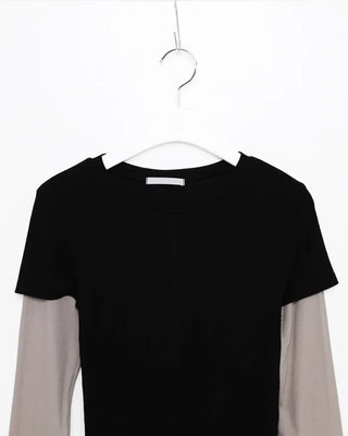 Layered short-sleeved T-shirt