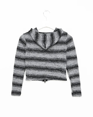 Gradient Border Double Zip Hoodie